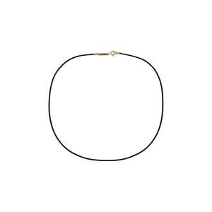 ZOE CHICCO 14k Gold Leather Cord Necklace in Black